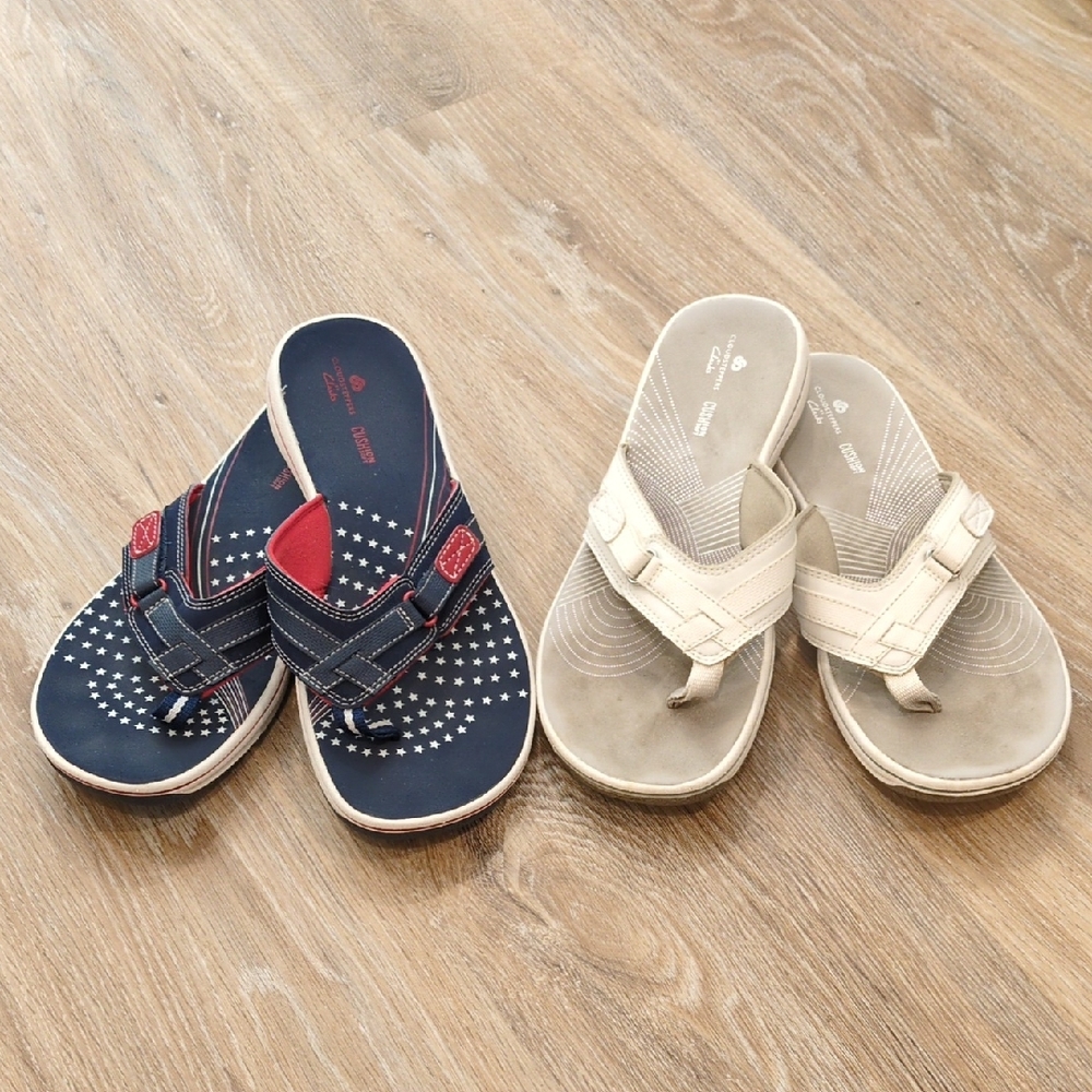 💙❤️Cloudsteppers by Clarks sandals women's size 5.5 Pair to go!💙❤️